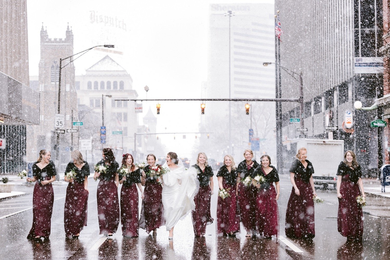First Snow, weddings photograph